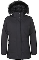 (Women) Columbia Long Black Down Parka with Faux Fur Trim - 700 Fill Power Winter WR0220010 (Women) Columbia Long Black Down Parka with Faux Fur Trim - 700 Fill Power Winter WR0220010