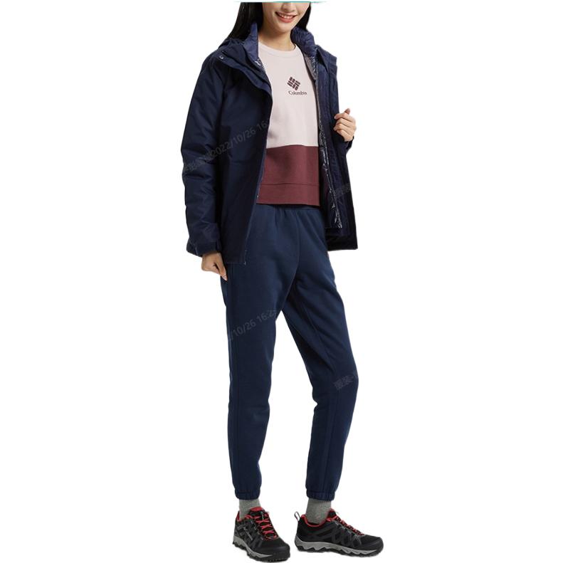 (Women) Columbia Navy 3-in-1 Waterproof Jacket with Solid Logo Print PL7204-473 圖 4