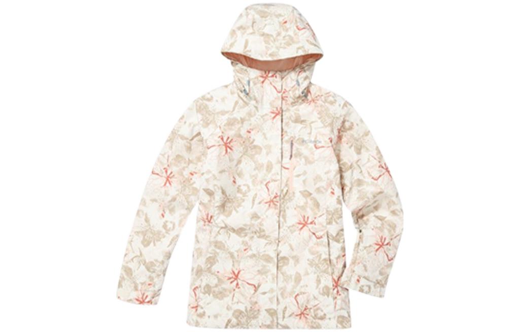 (Women) Columbia Pink Waterproof 3-in-1 Jacket with Logo Print and Detachable Liner WR0635-192