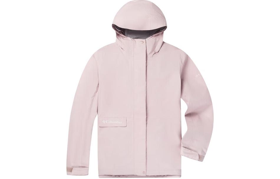 (Women) Columbia Pink Waterproof Windproof Outdoor Hooded Jacket XR5387-618