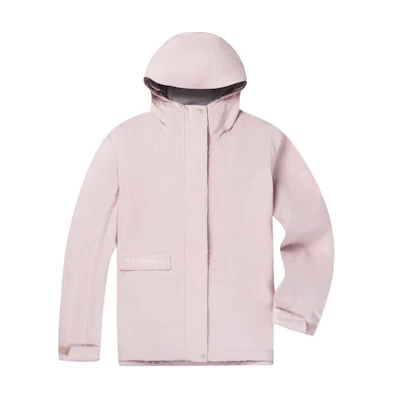 (Women) Columbia Pink Waterproof Windproof Outdoor Hooded Jacket XR5387-618
