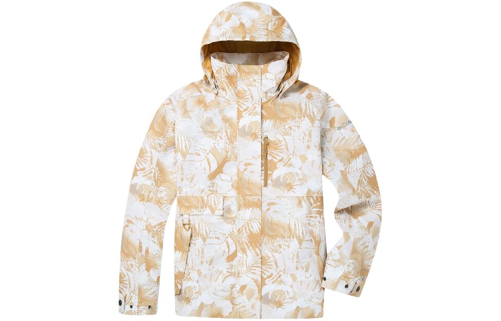 (Women) Columbia SS24 Waterproof Outdoor Jacket with Detachable Hood - Orange WR7866-292