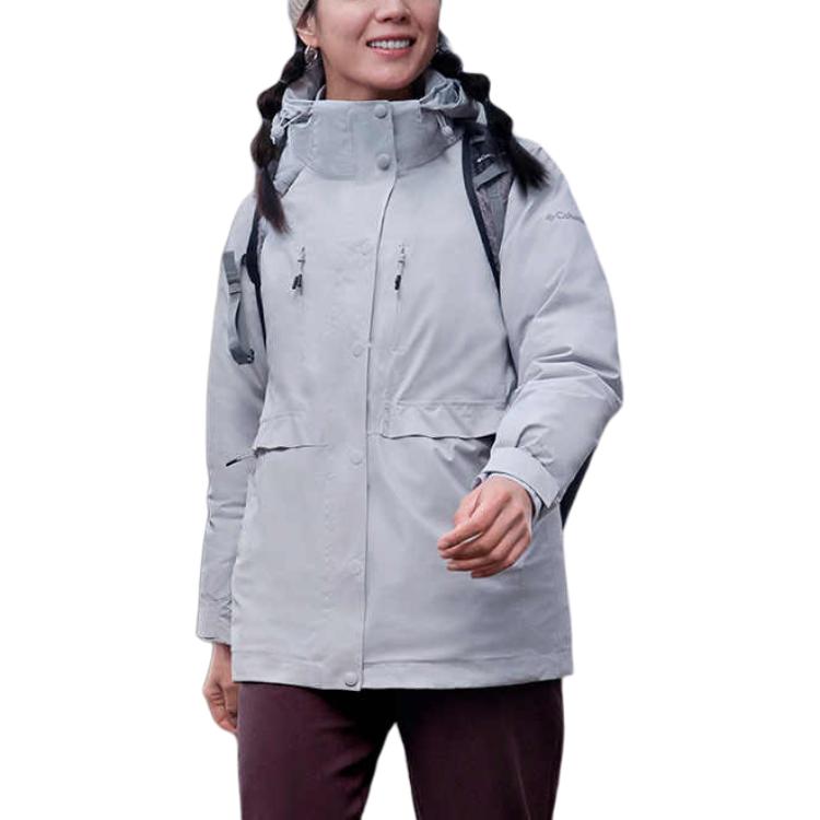 (Women) Columbia Street Trekker™ 2 0 Interchange Waterproof Jacket - Grey/White WR3753-075
