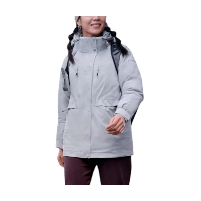(Women) Columbia Street Trekker™ 2 0 Interchange Waterproof Jacket - Grey/White WR3753-075