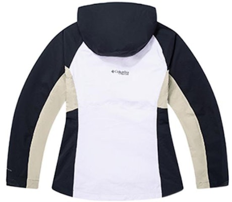 (W) Chaqueta Impermeable Columbia Titanium Series Blanca con Logo y Bloques de Color. WR5567-569 Lookbook (W) Chaqueta Impermeable Columbia Titanium Series Blanca con Logo y Bloques de Color. WR5567-569