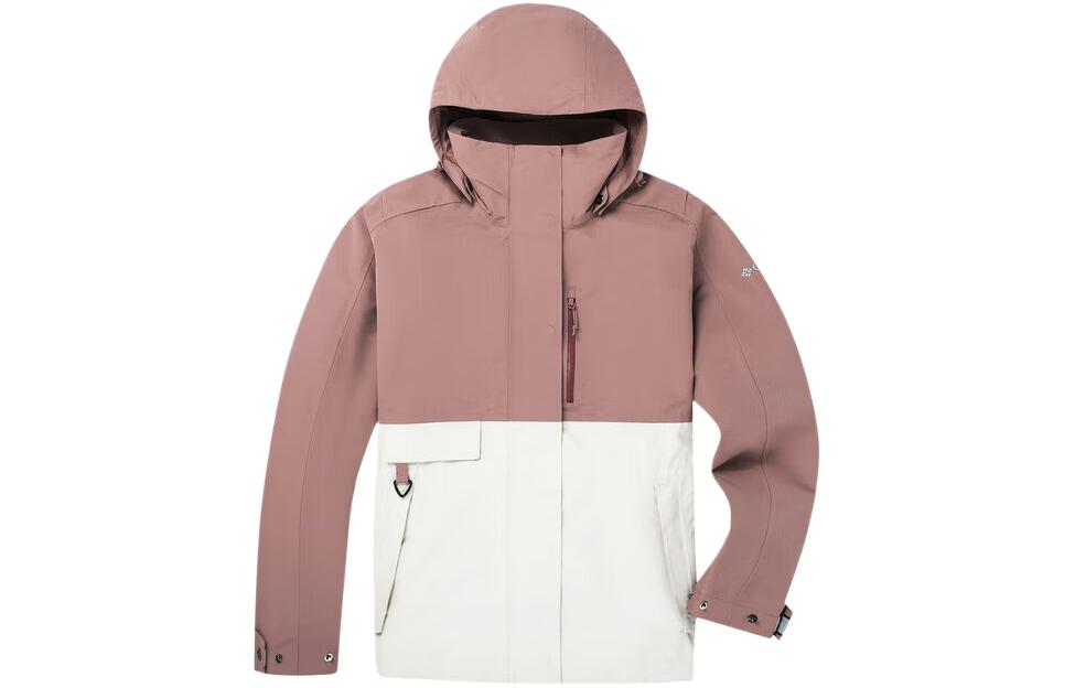 (Women) Columbia Traverse Series Waterproof Windproof Jacket with Detachable Hood - Red WR7866-609