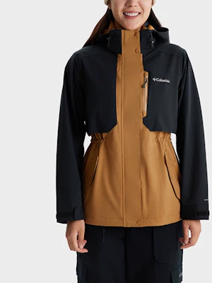 (W) 哥伦比亚防水透气保暖连帽夹克 蓝/棕 XR3853-224 Shop (W) 哥伦比亚防水透气保暖连帽夹克 蓝/棕 XR3853-224