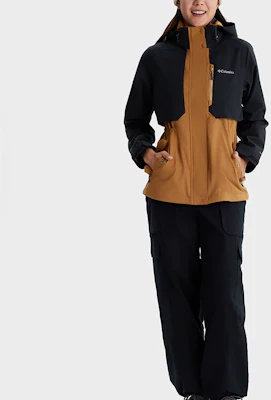 (W) 哥伦比亚防水透气保暖连帽夹克 蓝/棕 XR3853-224 Purchase (W) 哥伦比亚防水透气保暖连帽夹克 蓝/棕 XR3853-224