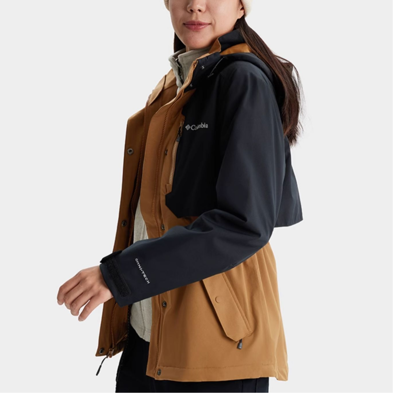 Details for (W) 哥伦比亚防水透气保暖连帽夹克 蓝/棕 XR3853-224