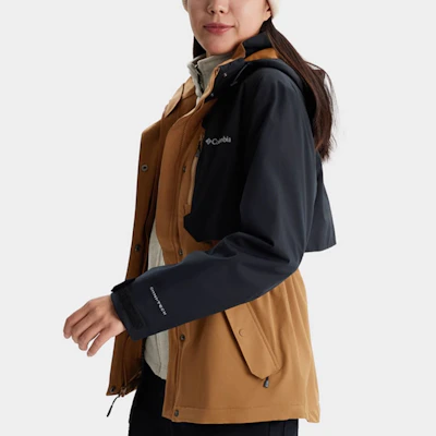 (W) 哥伦比亚防水透气保暖连帽夹克 蓝/棕 XR3853-224 Details for (W) 哥伦比亚防水透气保暖连帽夹克 蓝/棕 XR3853-224