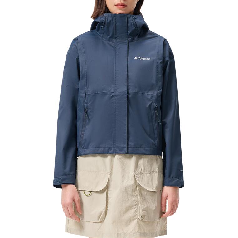 Details for (W) 哥倫比亞防水透氣藍色戶外夾克附logo設計 WR3941-466