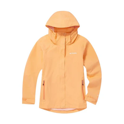 (Women) Columbia Waterproof Outdoor Hiking Jacket with Detachable Hood - Orange WR0993-812