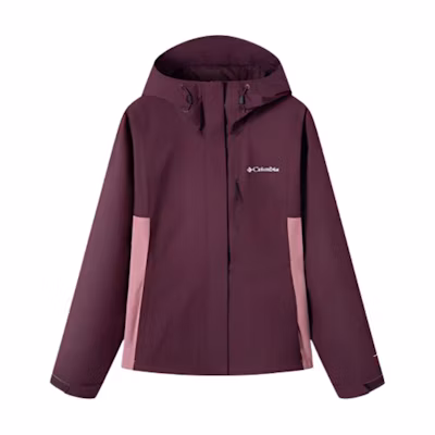 (Women) Columbia Waterproof Windbreaker Jacket - Stylish & Versatile, Deep Red WR0533-607