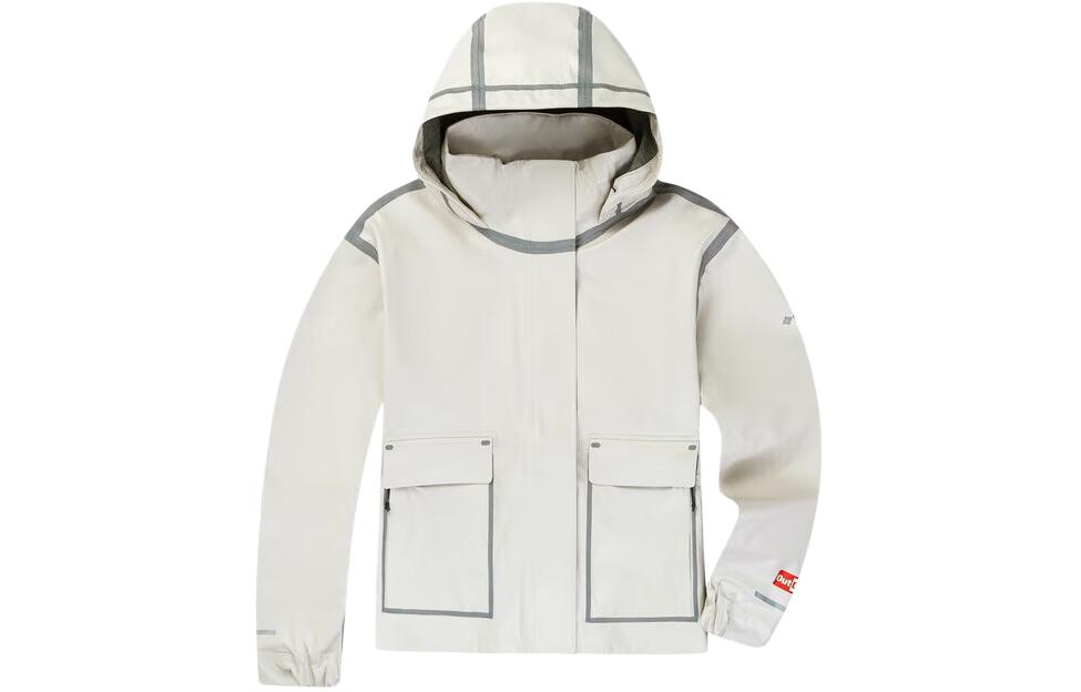 (Women) Columbia Waterproof Windproof Breathable High-Neck Outdoor Jacket White WR7397-278