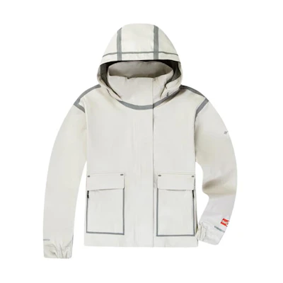 (Women) Columbia Waterproof Windproof Breathable High-Neck Outdoor Jacket White WR7397-278