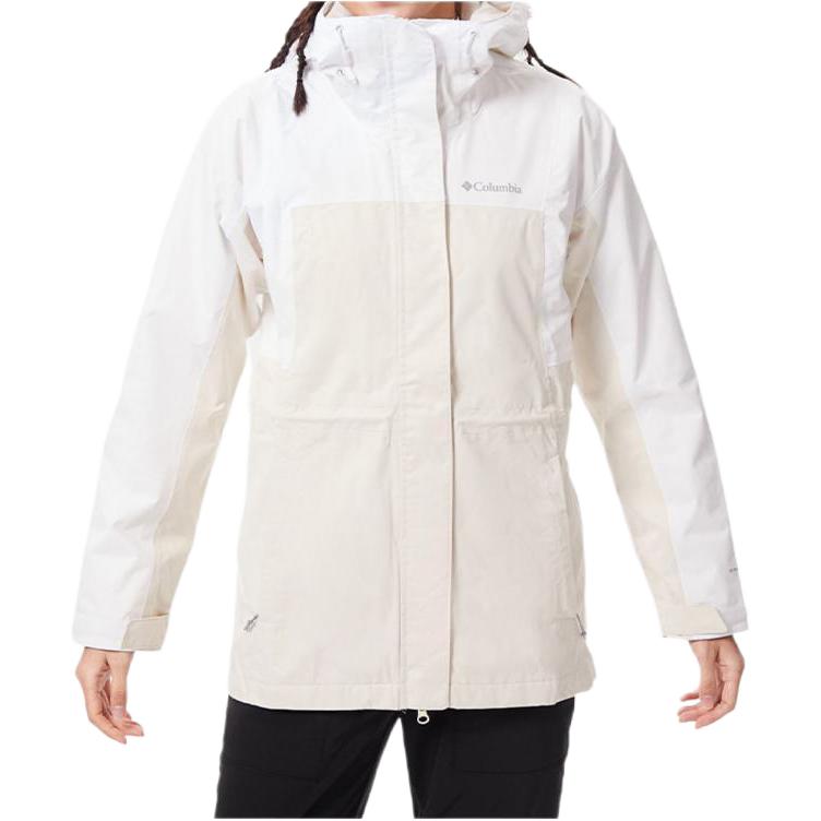 (Women) Columbia Waterproof Windproof Outdoor Hiking Jacket - White WR4462-191