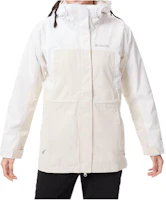 (Women) Columbia Waterproof Windproof Outdoor Hiking Jacket - White WR4462-191 (Women) Columbia Waterproof Windproof Outdoor Hiking Jacket - White WR4462-191