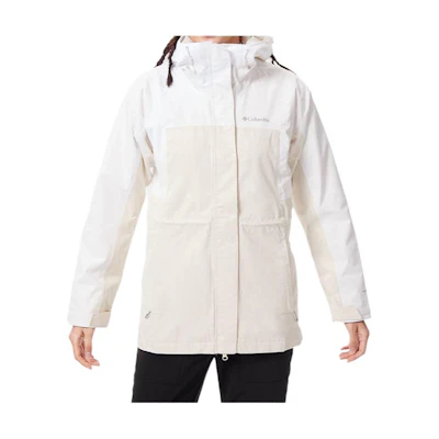 (Women) Columbia Waterproof Windproof Outdoor Hiking Jacket - White WR4462-191