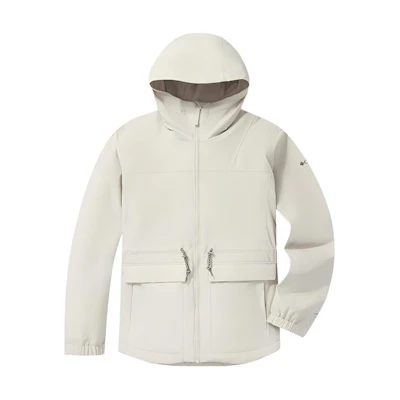 (Women) Columbia Waterproof Windproof White Hooded Jacket - Warm & Breathable WR5535-278