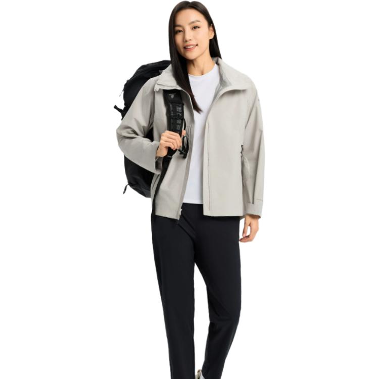 (Women) Columbia White Waterproof Hiking Jacket with Packable Hood and Logo WR9074-278 圖 3