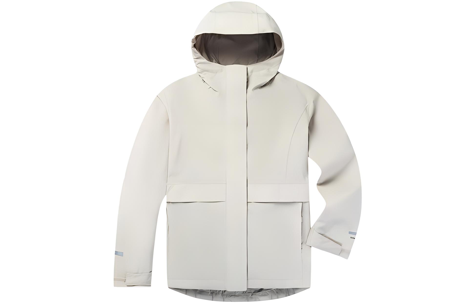 (Women) Columbia White Waterproof Hooded Rain Jacket Outdoor Series WR7861-278