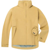 (Women) Columbia Yellow Waterproof Hiking Jacket with Packable Hood and Logo WR9074-292 (Women) Columbia Yellow Waterproof Hiking Jacket with Packable Hood and Logo WR9074-292