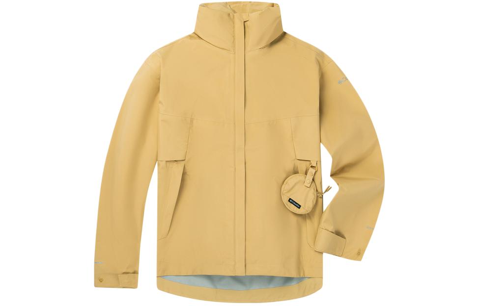 (Women) Columbia Yellow Waterproof Hiking Jacket with Packable Hood and Logo WR9074-292 圖 2