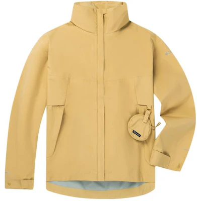 (W) Columbia Jaket Hiking Kuning Waterproof dengan Hoodie Lipat dan Logo WR9074-292 Order (W) Columbia Jaket Hiking Kuning Waterproof dengan Hoodie Lipat dan Logo WR9074-292