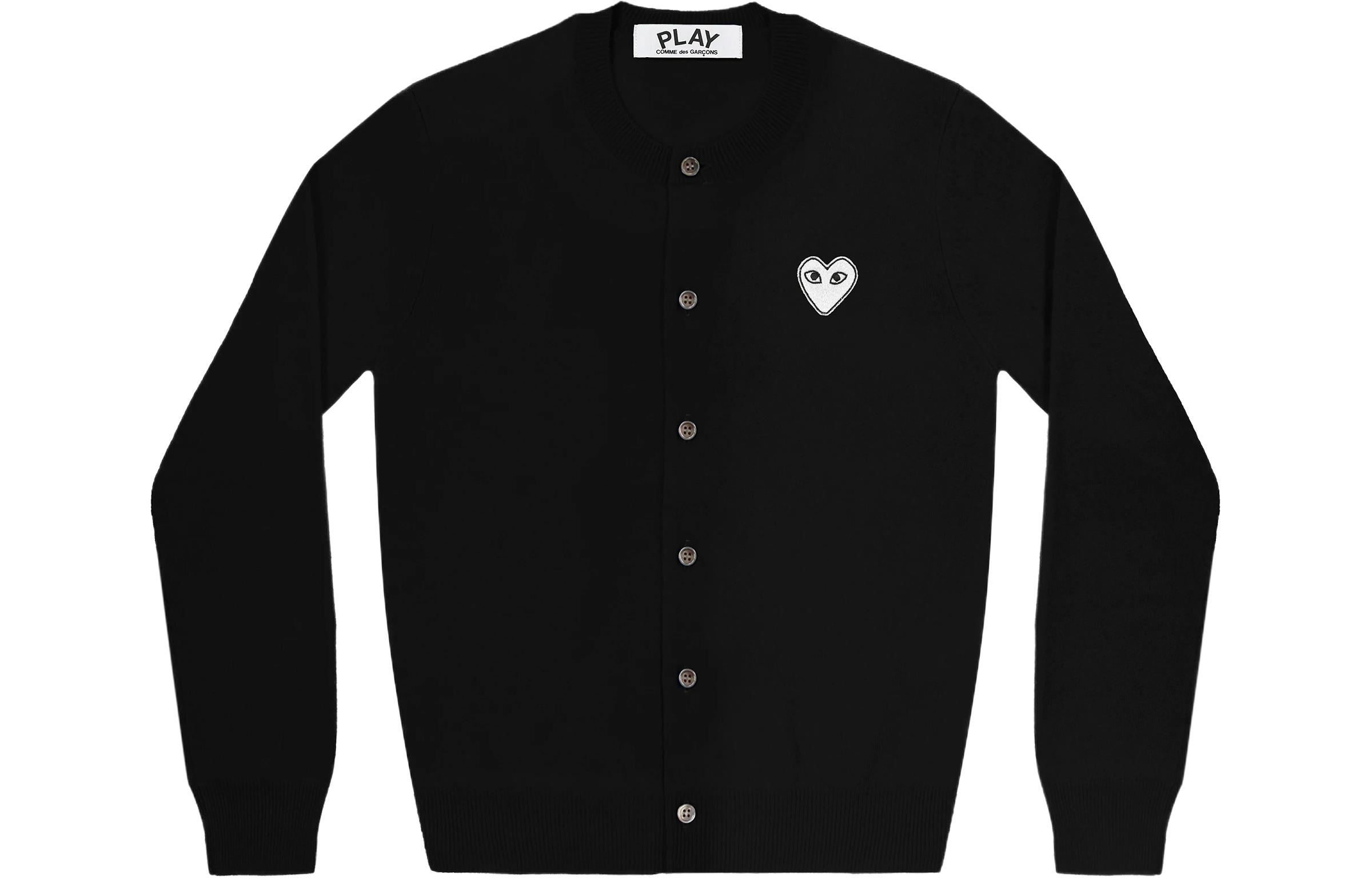 (Women) Comme Des Garçons CDG Play  Black Wool Knit Cardigan Sweater Long Sleeve. AZ-N061-051-1 圖 2
