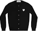Order (W) Comme Des Garçons CDG Play 黑色羊毛開襟針織衫長袖款。 AZ-N061-051-1