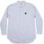Buy (W) Comme Des Garçons CDG Play 藍色條紋愛心刺繡長袖襯衫 AZ-B009-051-1