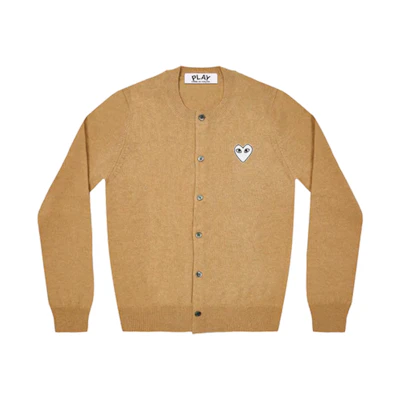 (Women) Comme Des Garçons CDG Play Graphic Print Yellow Cashmere Sweater. AZ-N065-051-2