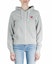 Shop (Women) Comme Des Garçons CDG Play Grey Hoodie Cardigan with Red Heart and Five Hearts on Back. AZ-T249-051-1