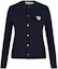 Lookbook (W) Comme Des Garçons CDG Play Kardigan Navy dengan Logo Hati Putih. AZ-N061-051-2