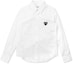 Order (Women) Comme Des Garçons CDG Play White Button-Up Shirt with Black Heart Logo. AZ-B003-051-2