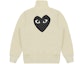 Lookbook (Women) Comme Des Garçons CDG Play Black Heart White Zip-Up Track Jacket. AZ-T255-051-3