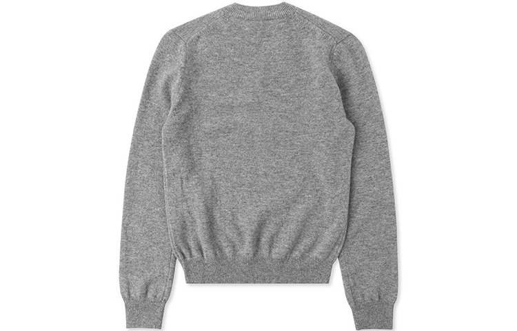 (Women) Comme Des Garçons CDG Play Black Heart V-Neck Knit Sweater  Grey AZ-N017-051-2 圖 3