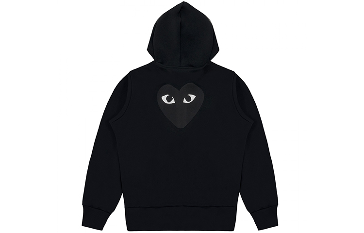 (Women) Comme Des Garçons CDG Play Black Hoodie Zip-Up Jacket with Heart Logo  Black AZ-T253-051-1 圖 3