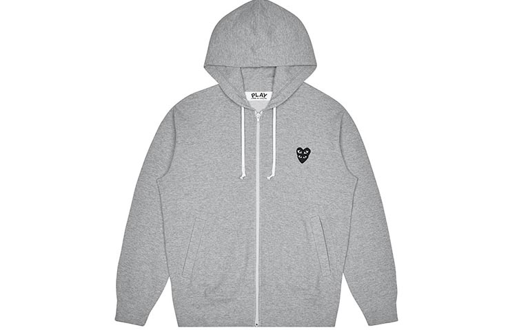 (Women) Comme Des Garçons CDG Play Double Eye Black Heart Hoodie Zip-Up  Grey. AZ-T301-051-1 圖 2