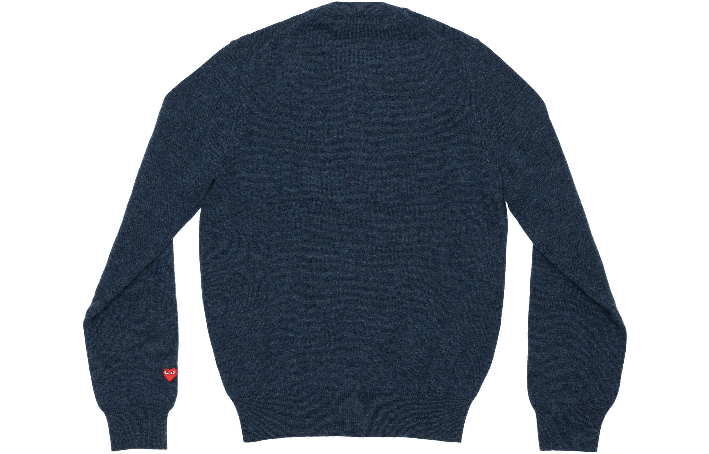 (Women) Comme Des Garçons CDG Play FW23  Navy Blue Solid Color Button-Up Knit Cardigan. AZ-N091-051-1 圖 3