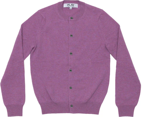 (Women) Comme Des Garçons CDG Play FW23 Purple Solid Button-Up Knit Cardigan. AZ-N091-051-4 Buy (Women) Comme Des Garçons CDG Play FW23 Purple Solid Button-Up Knit Cardigan. AZ-N091-051-4