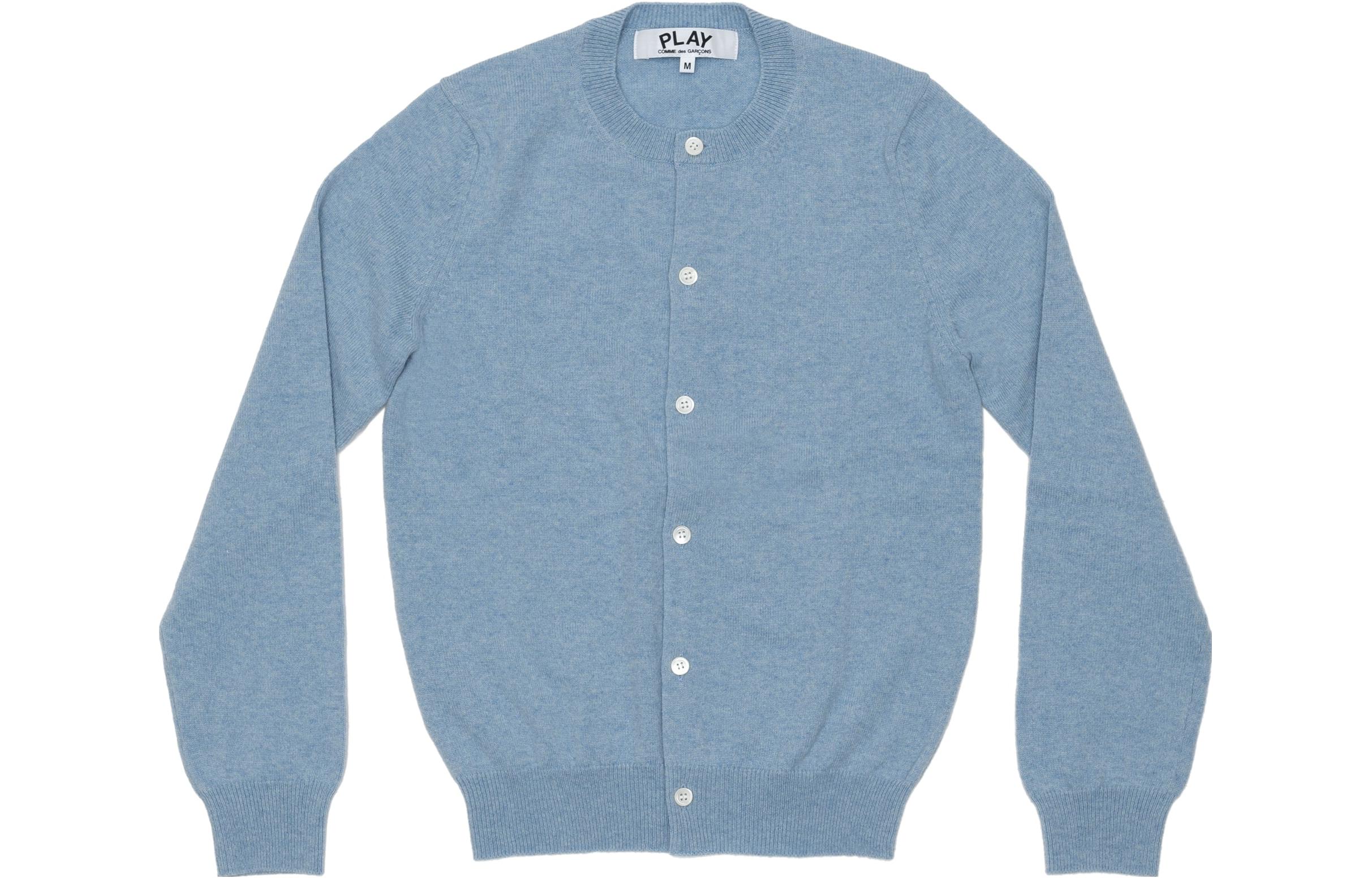 (Women) Comme Des Garçons CDG Play FW23  Solid Color Button-Up Knit Cardigan Blue. AZ-N091-051-2 圖 2