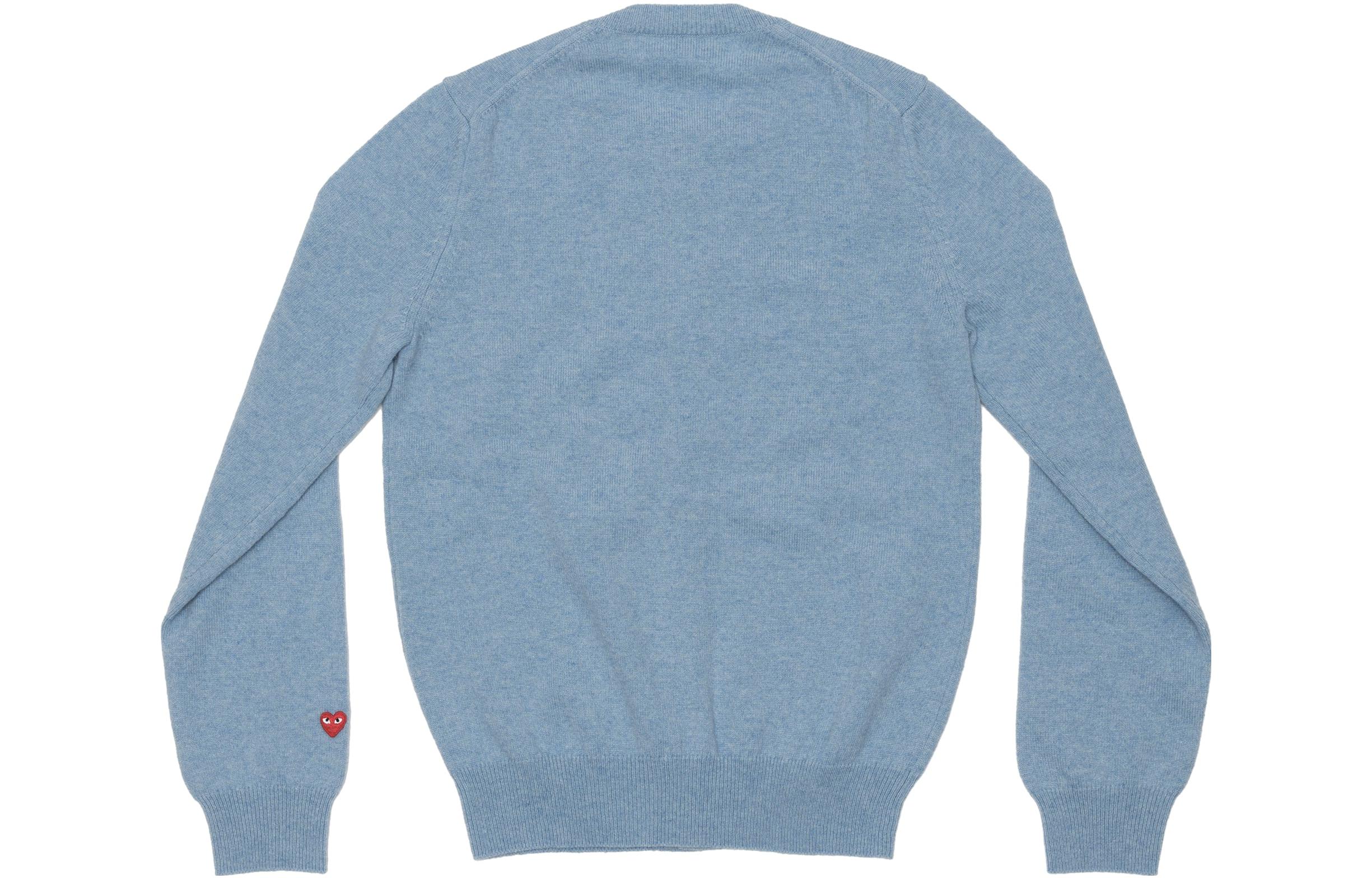 (Women) Comme Des Garçons CDG Play FW23  Solid Color Button-Up Knit Cardigan Blue. AZ-N091-051-2 圖 3