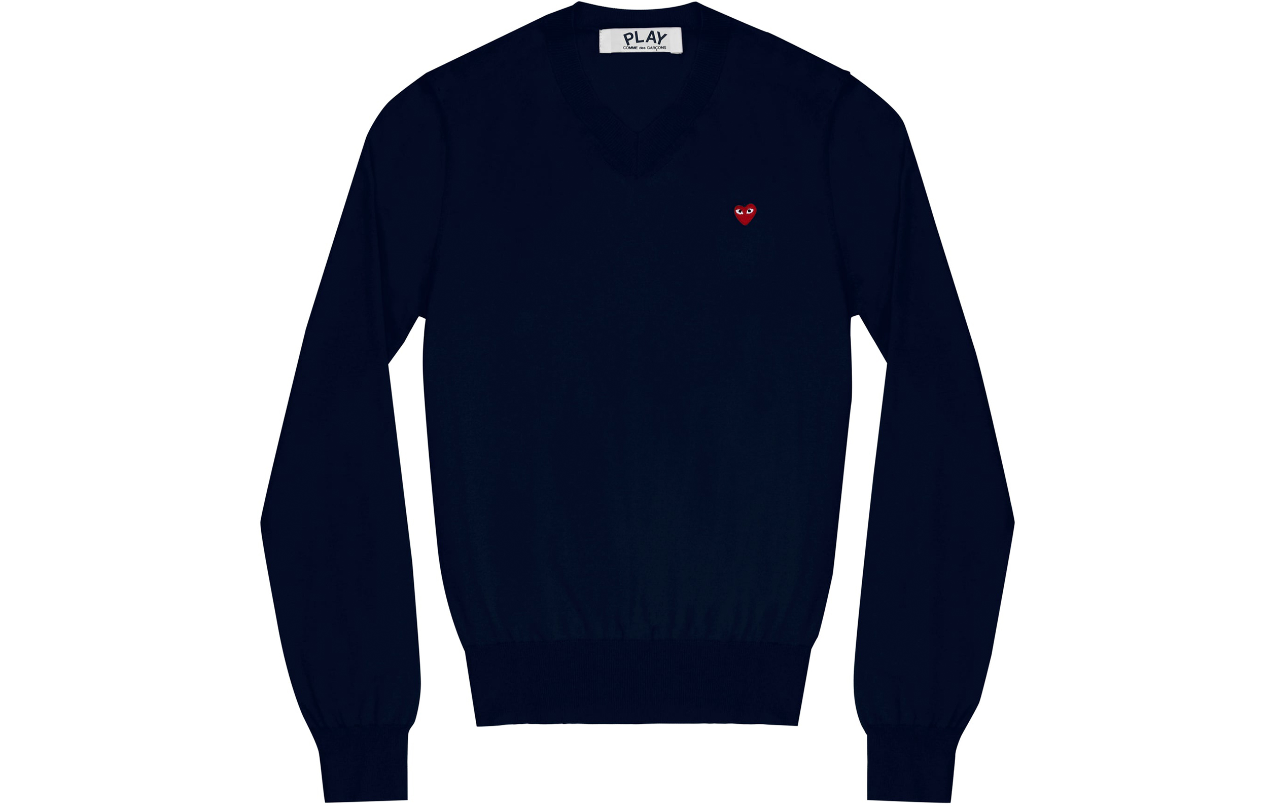 (Women) Comme Des Garçons CDG Play Heart Print V-Neck Sweater  Blue. AZ-N051-051-2 圖 2