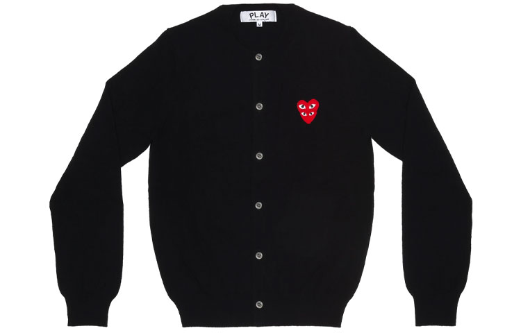(Women) Comme Des Garçons CDG Play Multi-Heart Button-Up Cardigan  Black AZ-N075-051-1 圖 2