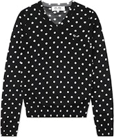 (Women) Comme Des Garçons CDG Play Polka Dot Black Heart Sweater Black AZ-N035-051-1 (Women) Comme Des Garçons CDG Play Polka Dot Black Heart Sweater Black AZ-N035-051-1