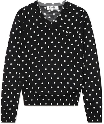 (W) Sweater Comme Des Garçons CDG Play Polka Dot Black Heart Hitam AZ-N035-051-1 Buy (W) Sweater Comme Des Garçons CDG Play Polka Dot Black Heart Hitam AZ-N035-051-1