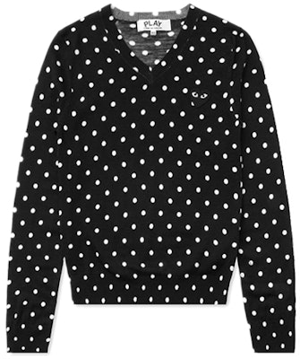 (W) Sweater Comme Des Garçons CDG Play Polka Dot Black Heart Hitam AZ-N035-051-1 Order (W) Sweater Comme Des Garçons CDG Play Polka Dot Black Heart Hitam AZ-N035-051-1