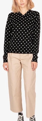 (W) Sweater Comme Des Garçons CDG Play Polka Dot Black Heart Hitam AZ-N035-051-1 Shop (W) Sweater Comme Des Garçons CDG Play Polka Dot Black Heart Hitam AZ-N035-051-1