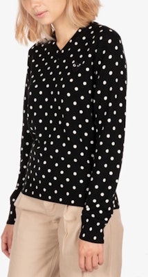 (W) Sweater Comme Des Garçons CDG Play Polka Dot Black Heart Hitam AZ-N035-051-1 Purchase (W) Sweater Comme Des Garçons CDG Play Polka Dot Black Heart Hitam AZ-N035-051-1